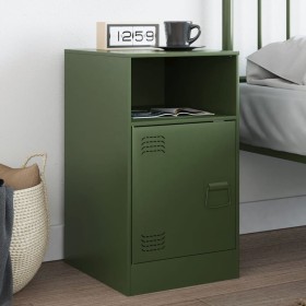 Olive green steel nightstand 34.5x39x62 cm by vidaXL, Nightstands - Ref: Foro24-841771, Price: 71,99 €, Discount: %