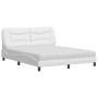 Cama con colchón cuero sintético blanco 160x200 cm de vidaXL, Camas y somieres - Ref: Foro24-3208732, Precio: 473,82 €, Descu...