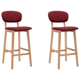 Kitchen stools 2 units red wine red fabric by vidaXL, Kitchen stools - Ref: Foro24-289375, Price: 142,99 €, Discount: %