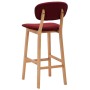 Kitchen stools 2 units red wine red fabric by vidaXL, Kitchen stools - Ref: Foro24-289375, Price: 151,06 €, Discount: %