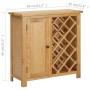 Wine rack for 11 wine bottles 80x32x80 cm oak wood by vidaXL, Wine racks - Ref: Foro24-289200, Price: 240,81 €, Discount: %