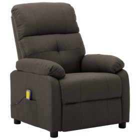 Taupe gray fabric reclining massage chair by vidaXL, Electric massage chairs - Ref: Foro24-289680, Price: 161,99 €, Discount: %