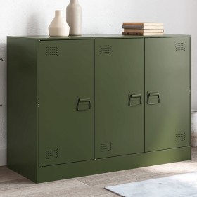 Aparador de acero verde oliva 99x39x73 cm de vidaXL, Aparadores - Ref: Foro24-841725, Precio: 173,39 €, Descuento: %