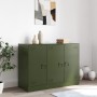 Olive green steel sideboard 99x39x73 cm by vidaXL, Sideboards - Ref: Foro24-841725, Price: 174,40 €, Discount: %