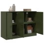 Olive green steel sideboard 99x39x73 cm by vidaXL, Sideboards - Ref: Foro24-841725, Price: 174,40 €, Discount: %