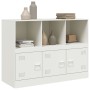 Aparador de acero blanco 99x39x73 cm de vidaXL, Aparadores - Ref: Foro24-841792, Precio: 176,16 €, Descuento: %