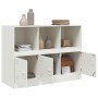 Aparador de acero blanco 99x39x73 cm de vidaXL, Aparadores - Ref: Foro24-841792, Precio: 176,16 €, Descuento: %