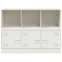 Aparador de acero blanco 99x39x73 cm de vidaXL, Aparadores - Ref: Foro24-841792, Precio: 176,16 €, Descuento: %