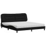 Cama con colchón de tela negro 180x200 cm de vidaXL, Camas y somieres - Ref: Foro24-3208550, Precio: 474,07 €, Descuento: %