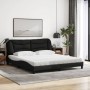 Cama con colchón de tela negro 180x200 cm de vidaXL, Camas y somieres - Ref: Foro24-3208550, Precio: 474,07 €, Descuento: %