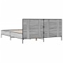 Estructura cama madera ingeniería metal gris Sonoma 140x200 cm de vidaXL, Camas y somieres - Ref: Foro24-3280000, Precio: 167...