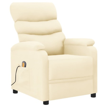 Sillón de masaje de cuero sintético crema de vidaXL, Sillones de masaje eléctricos - Ref: Foro24-289690, Precio: 158,99 €, De...