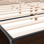 Oak brown metal engineered wood bed frame 180x200 cm by vidaXL, Beds and slatted bases - Ref: Foro24-3280016, Price: 178,95 €...