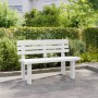 Banco de jardín polipropileno blanco 110x52x71 cm de vidaXL, Bancos de jardín - Ref: Foro24-4009379, Precio: 75,42 €, Descuen...