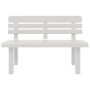 Banco de jardín polipropileno blanco 110x52x71 cm de vidaXL, Bancos de jardín - Ref: Foro24-4009379, Precio: 75,42 €, Descuen...