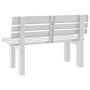 White polypropylene garden bench 110x52x71 cm by vidaXL, garden benches - Ref: Foro24-4009379, Price: 75,42 €, Discount: %