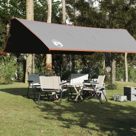 Graue und orangefarbene wasserdichte Campingplane 500 x 294 cm von vidaXL, Zelte - Ref: Foro24-94672, Preis: 52,99 €, Rabatt: %