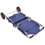 Carrito de playa portátil y plegable con ruedas azul de vidaXL, Carros e islas - Ref: Foro24-90446, Precio: 89,71 €, Descuent...