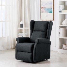 Sillón de masaje con sistema de elevación tela gris oscuro de vidaXL, Sillones de masaje eléctricos - Ref: Foro24-289741, Pre...