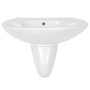 Lavabo de pared de cerámica blanco 690x520x210 mm de vidaXL, Lavabos - Ref: Foro24-143009, Precio: 124,93 €, Descuento: %