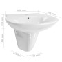 Lavabo de pared de cerámica blanco 690x520x210 mm de vidaXL, Lavabos - Ref: Foro24-143009, Precio: 124,93 €, Descuento: %