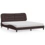 Cama con colchón de tela marrón oscuro 180x200 cm de vidaXL, Camas y somieres - Ref: Foro24-3208551, Precio: 468,79 €, Descue...