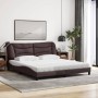 Bett mit dunkelbrauner Stoffmatratze 180x200 cm von vidaXL, Betten und Lattenroste - Ref: Foro24-3208551, Preis: 492,72 €, Ra...