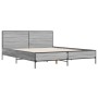 Estructura cama madera ingeniería metal gris Sonoma 120x200 cm de vidaXL, Camas y somieres - Ref: Foro24-3279995, Precio: 159...