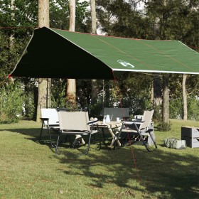 Lona de camping impermeable verde 420x440 cm de vidaXL, Tiendas de campaña - Ref: Foro24-94673, Precio: 48,99 €, Descuento: %