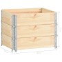 Collares de caja de pallet 3 uds madera maciza de pino 60x80 cm de vidaXL, Plataformas de carga y palés - Ref: Foro24-310049,...