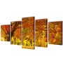 Decorative set of canvases for the wall maple forest 200 x 100 cm by vidaXL, Posters, prints and visual art - Ref: Foro24-241...