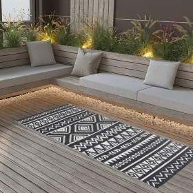 Black PP outdoor rug 80x150 cm by vidaXL, Outdoor protectors - Ref: Foro24-316975, Price: 20,58 €, Discount: %