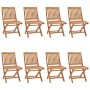 Folding garden chairs 8 pcs solid teak wood with cushions by vidaXL, Garden chairs - Ref: Foro24-3072887, Price: 673,64 €, Di...