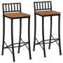 High stools 2 units solid acacia wood by vidaXL, Kitchen stools - Ref: Foro24-358942, Price: 137,35 €, Discount: %