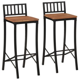 High stools 2 units solid acacia wood by vidaXL, Kitchen stools - Ref: Foro24-358942, Price: 169,99 €, Discount: %