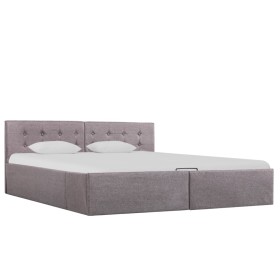 Cama canapé hidráulica con almacenaje tela gris topo 160x200 cm de vidaXL, Camas y somieres - Ref: Foro24-285598, Precio: 352...