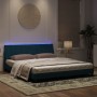 Estructura de cama con luces LED terciopelo azul 180x200 cm de vidaXL, Camas y somieres - Ref: Foro24-3213797, Precio: 239,88...