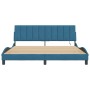 Blue velvet bed frame with LED lights 180x200 cm by vidaXL, Beds and slatted bases - Ref: Foro24-3213797, Price: 262,99 €, Di...