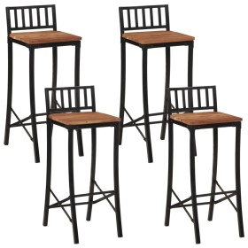 High stools 4 pcs solid acacia wood by vidaXL, Kitchen stools - Ref: Foro24-358943, Price: 326,99 €, Discount: %