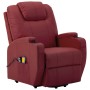 Sillón de masaje elevable cuero sintético rojo tinto de vidaXL, Sillones de masaje eléctricos - Ref: Foro24-289761, Precio: 4...