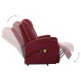 Sillón de masaje elevable cuero sintético rojo tinto de vidaXL, Sillones de masaje eléctricos - Ref: Foro24-289761, Precio: 4...