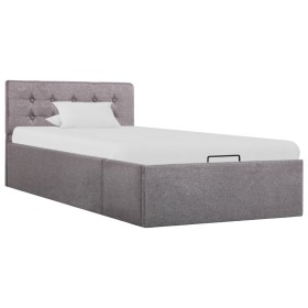 Cama canapé hidraúlica con almacenaje tela gris topo 100x200 cm de vidaXL, Camas y somieres - Ref: Foro24-285595, Precio: 312...