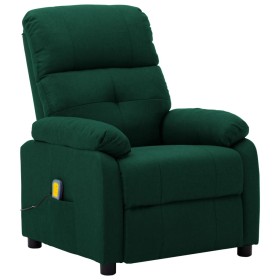 Sillón de masaje eléctrico tela verde oscuro de vidaXL, Sillones de masaje eléctricos - Ref: Foro24-289678, Precio: 240,99 €,...