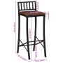 High stools 4 units recycled solid wood by vidaXL, Kitchen stools - Ref: Foro24-358945, Price: 264,60 €, Discount: %