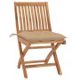 Folding garden chairs 6 pcs solid teak wood with cushions by vidaXL, Garden chairs - Ref: Foro24-3072852, Price: 549,75 €, Di...