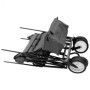 Carrito de mano plegable de acero con capota gris de vidaXL, Carretillas de carga - Ref: Foro24-147591, Precio: 110,73 €, Des...