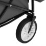 Carrito de mano plegable de acero con capota gris de vidaXL, Carretillas de carga - Ref: Foro24-147591, Precio: 110,73 €, Des...