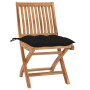 Folding garden chairs 4 pcs solid teak wood with cushions by vidaXL, Garden chairs - Ref: Foro24-3072829, Price: 338,72 €, Di...