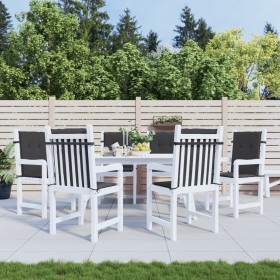 Gartenstuhl Kissen mit niedriger Rückenlehne 6 Stück Oxford Stoff schwarz von vidaXL, Kissen für Stühle und Sofas - Ref: Foro...