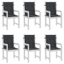 Garden chair cushion low backrest 6 pcs black Oxford fabric by vidaXL, Cushions for chairs and sofas - Ref: Foro24-314138, Pr...